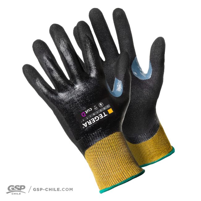 Ejendals Tegera 9122 Guanti Invernali Da Lavoro - Misura 9, Colore Nero/Grigio/Giallo